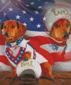 Evel Knievel Dog Art Diamond Painting