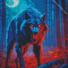 Evil Black Wolf Art Diamond Painting