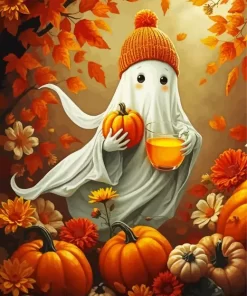 Halloween Fall Ghost Diamond Paintings