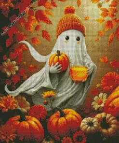 Halloween Fall Ghost Diamond Paintings