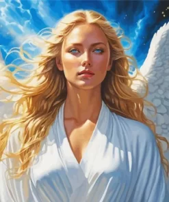 Female Blonde Angel Diamond Painting