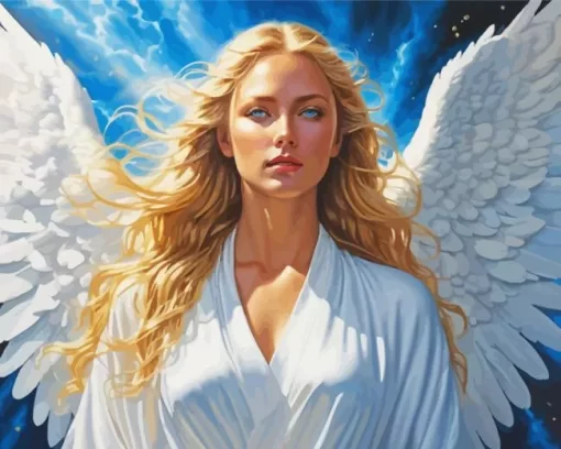 Female Blonde Angel Diamond Painting