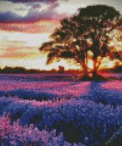 Field Of Lilacs Diamond Painting