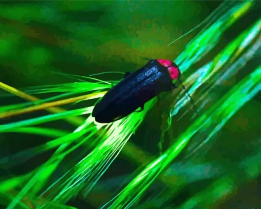 Firefly Glowing At Night Diamond Painting