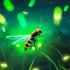 Firefly Glowing In Green Diamond Painting