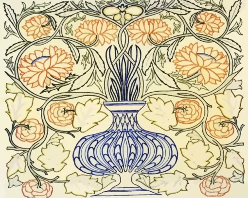 Flowerpot By William Morris Diamond Paintings