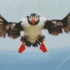 Flying Atlantic Puffin Diamond Painting