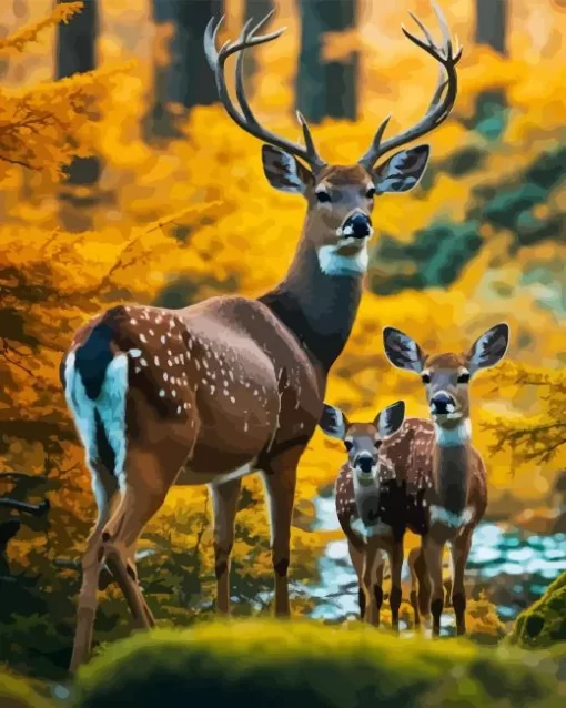 Forest Deers Diamond Painting