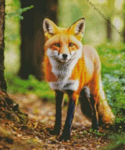 Fox In Forest Diamond Painting