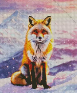 Fox In Snow Diamond Painting