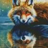 Fox Reflection Diamond Painting