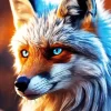 Fox With Blue Eyes Diamond Painting