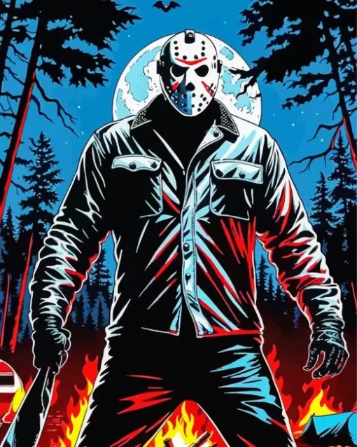 friday the 13th Jason character Diamond Paints