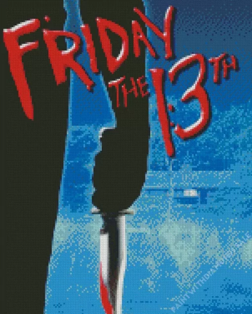 friday the 13th movie poster Diamond Dotz