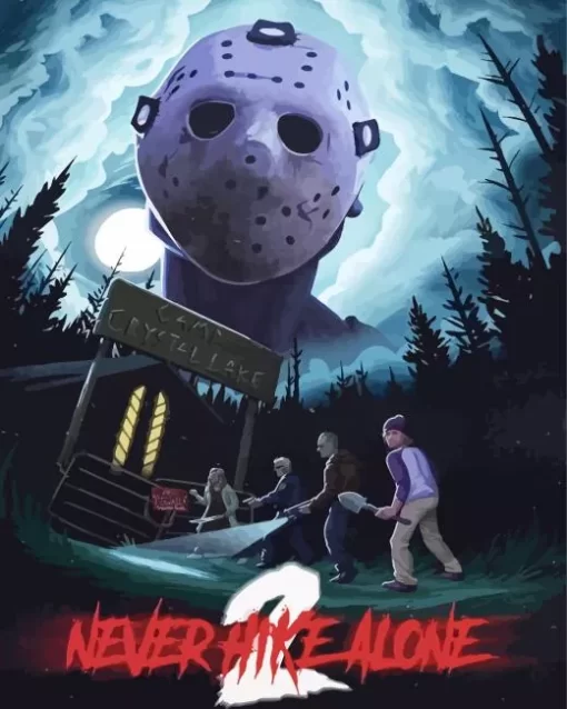 friday the 13th never hike alone poster Diamond Paints