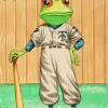 Frog Playing Baseball Diamond Painting