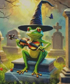 Frog Playing Violin Art Diamond Painting