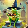 Frog Playing Violin Art Diamond Painting