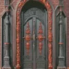 Front Black Door Art Diamond Painting