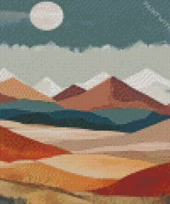 Full Moon Desert Art Diamond Painting