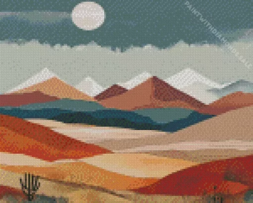 Full Moon Desert Art Diamond Painting