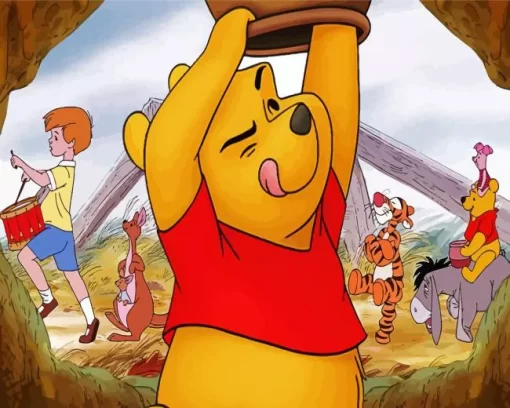 Funny Winnie The Pooh Diamond Painting