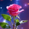 Galaxy Pink Rose Diamond Painting