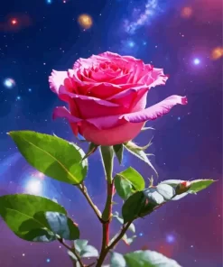 Galaxy Pink Rose Diamond Painting