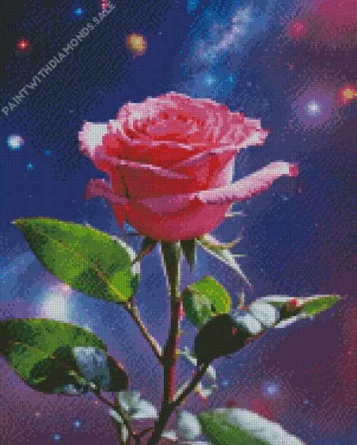 Galaxy Pink Rose Diamond Painting