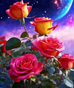 Galaxy Roses Diamond Painting