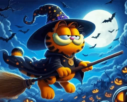 Garfield Halloween Diamond Paintings