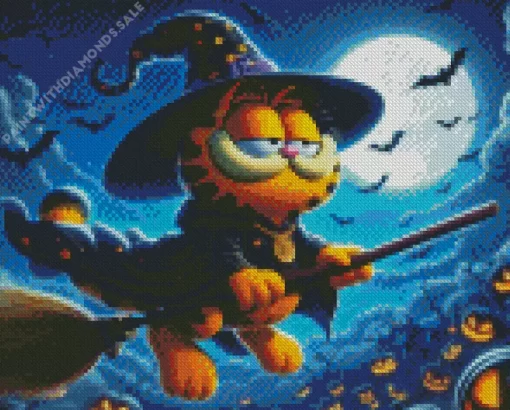 Garfield Halloween Diamond Paintings