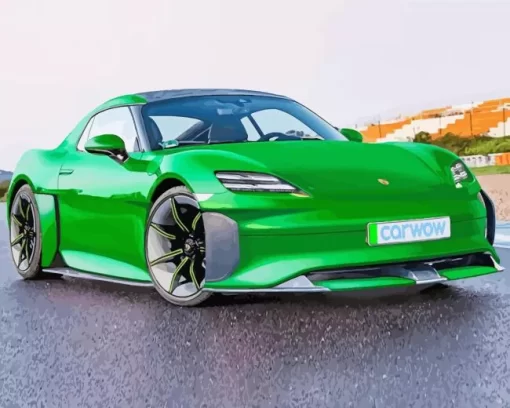 Green Porsche Diamond Painting