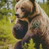 Grizzly Bear Smoking Diamond Painting