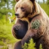 Grizzly Bear Smoking Diamond Painting