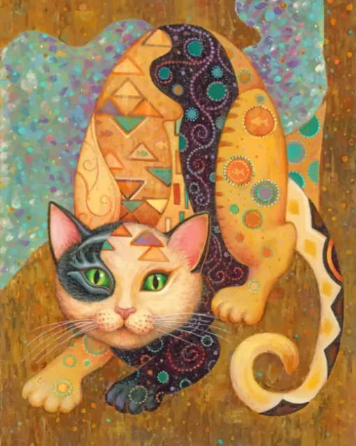 Gustav Klimt Cat Diamond Paintings