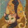 Gustav Klimt Cat Diamond Paintings