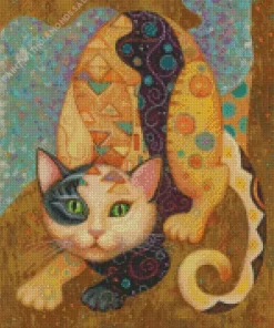 Gustav Klimt Cat Diamond Paintings