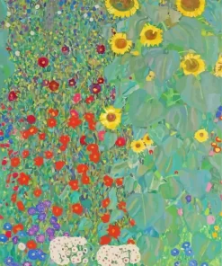 Farm Garden with Sunflowers Diamond Paintings