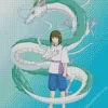 Haku And Chihiro Spirited Away Diamond Painting