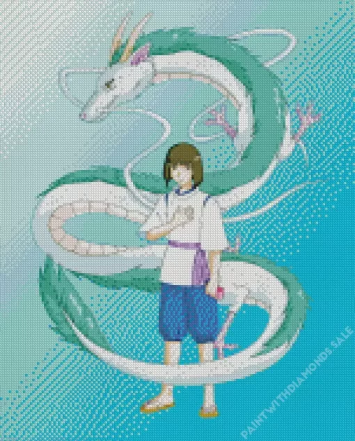 Haku And Chihiro Spirited Away Diamond Painting