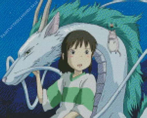 Haku Spirited Away Character Diamond Painting