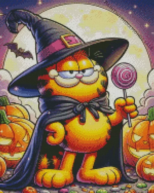 Halloween Garfield Diamond Paintings