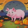 Halloween Pig Diamond Painting