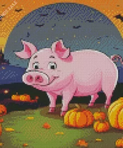 Halloween Pig Diamond Painting