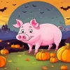 Halloween Pig Diamond Painting