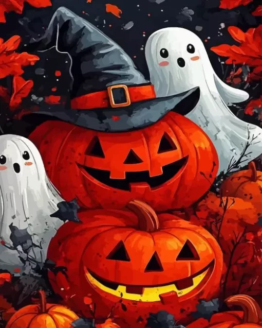 Halloween Boo Diamond Paintings