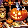 Halloween Cat Diamond Paintings