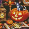 Halloween Cat Diamond Paintings