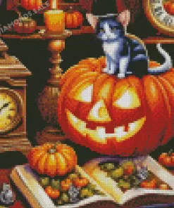 Halloween Cat Diamond Paintings